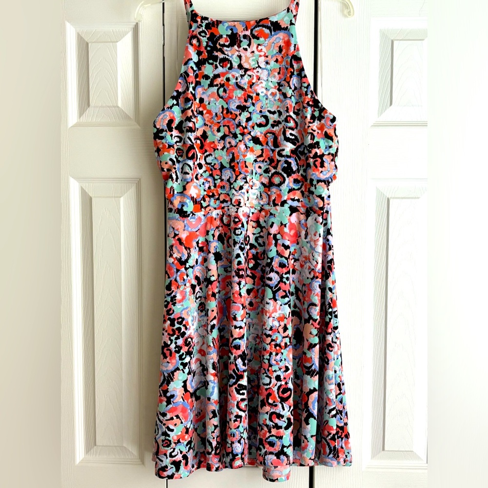 Bar III XL Pink/Blue Cheetah Print dress